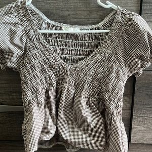 Pacsun brown gingham top
